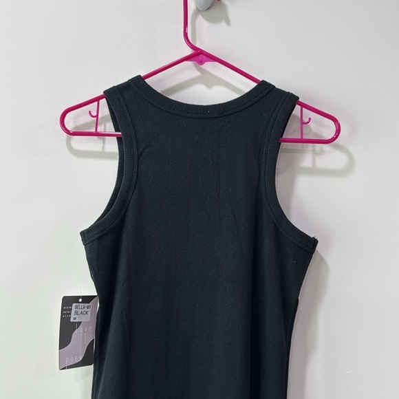 Black Ribbed Midi Dress - Picture 8 of 10